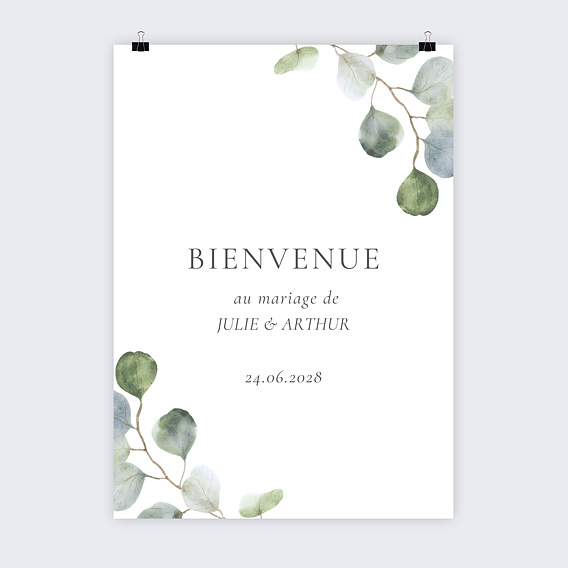 Panneau Mariage Eucalyptus Portrait