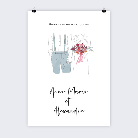 Panneau mariage Illustration élégance