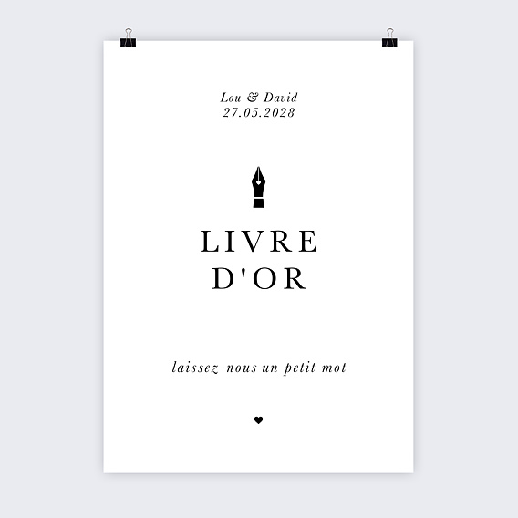 Panneau mariage Livre d'Or Générique