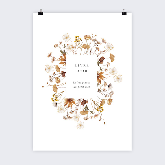 Panneau mariage Livre d'Or Jardin Sauvage