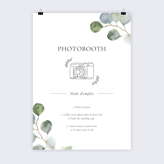 Panneau Mariage Photobooth Eucalyptus