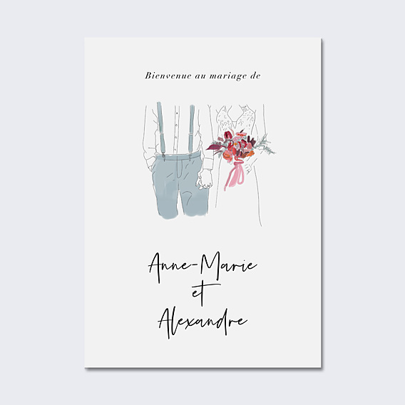 Panneau Mariage Illustration élégance