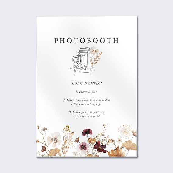 Panneau Mariage Photobooth Jardin Sauvage