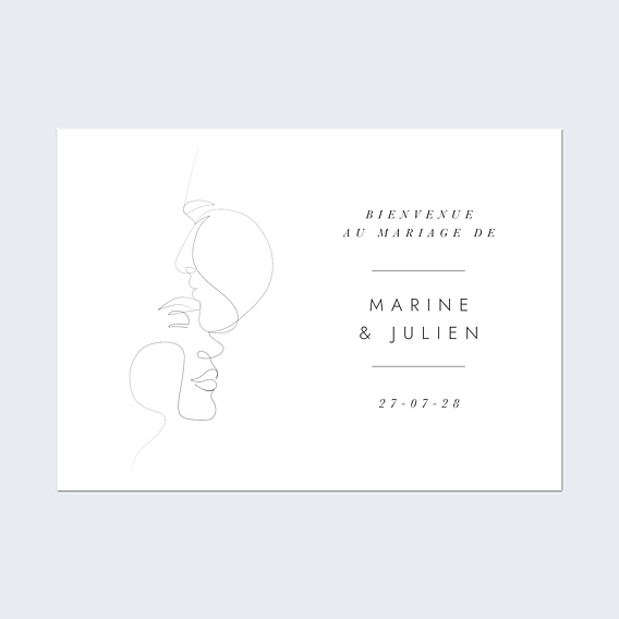 Panneau bienvenue mariage Affection