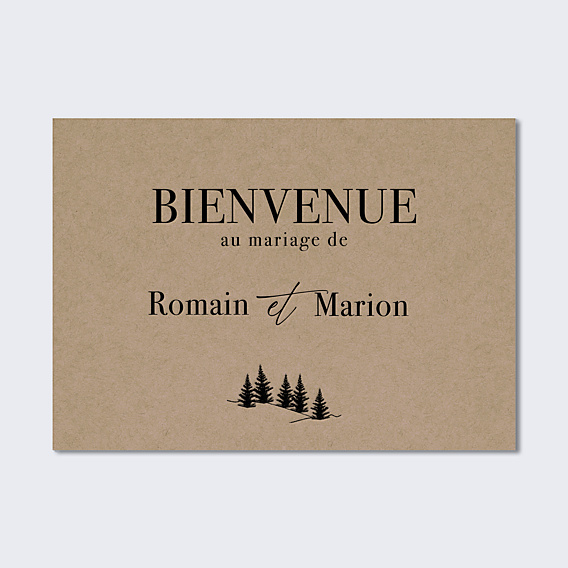 Panneau Mariage Idylle à la montagne