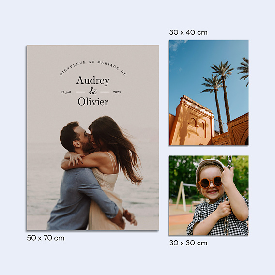 Panneau Mariage Photo pleine page