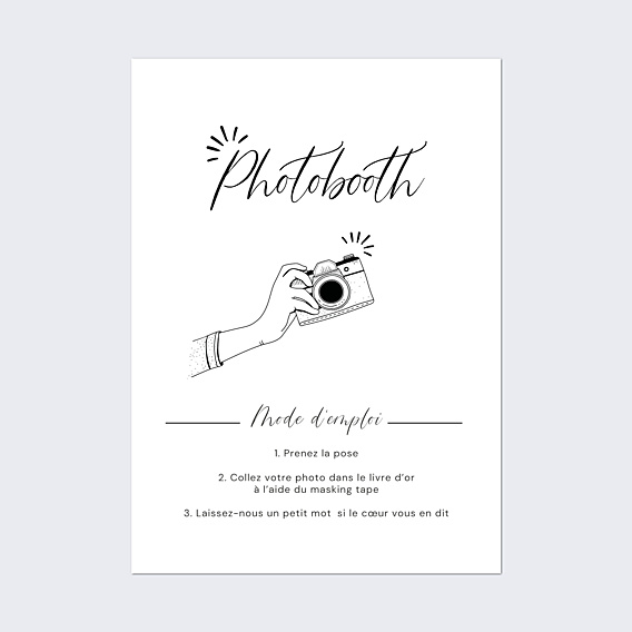 Panneau bienvenue mariage Photobooth
