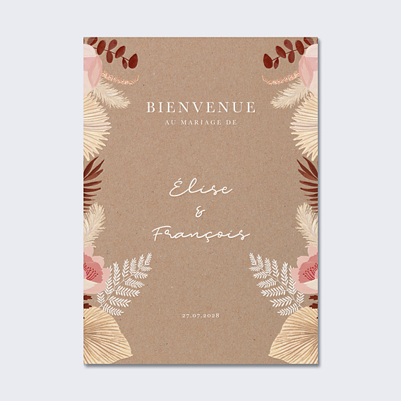 Panneau Mariage Printemps Bohème