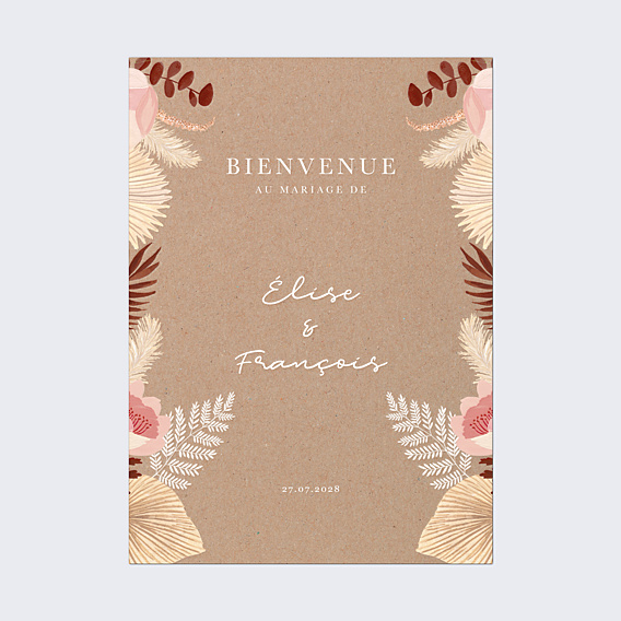 Panneau Mariage Printemps Bohème