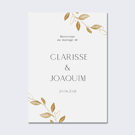 Panneau Mariage Couronne chic