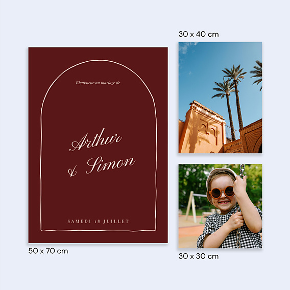 Panneau Mariage Amour passionnel