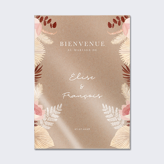 Panneau Mariage Printemps Bohème