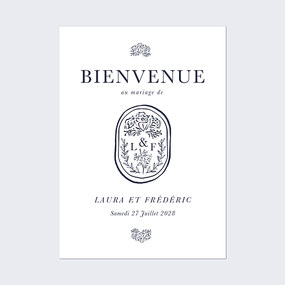 Panneau bienvenue mariage Passeport