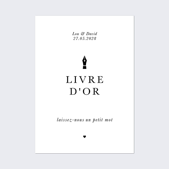 Panneau bienvenue mariage Livre d'Or Générique