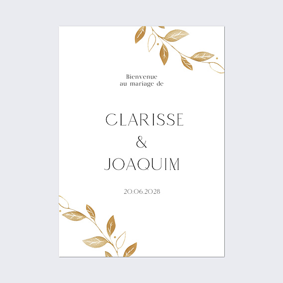 Panneau Mariage Couronne chic