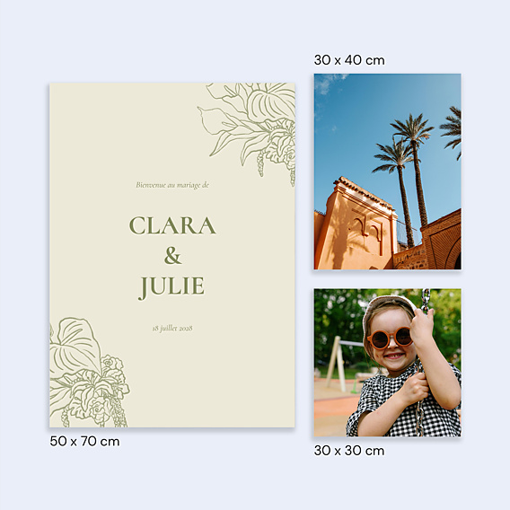 Panneau Mariage Bloom floral