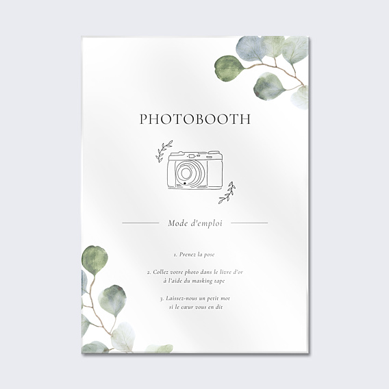 Panneau Mariage Photobooth Eucalyptus