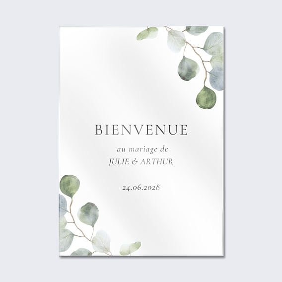 Panneau Mariage Eucalyptus Portrait