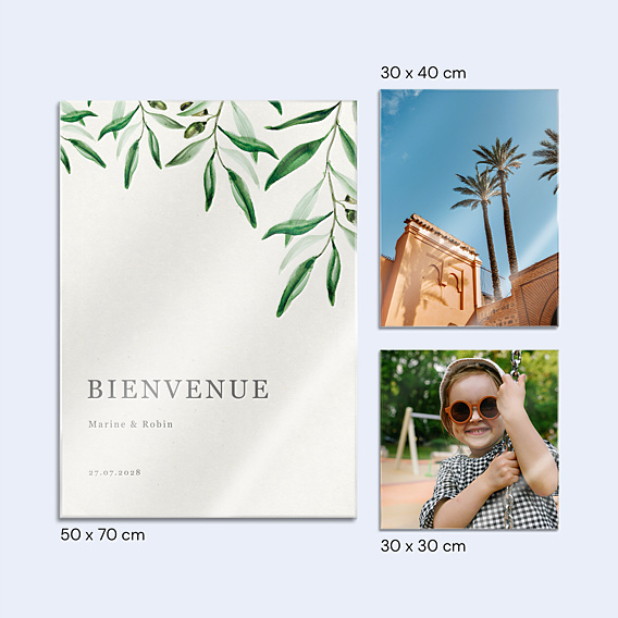 Panneau Mariage Arche et Oliviers