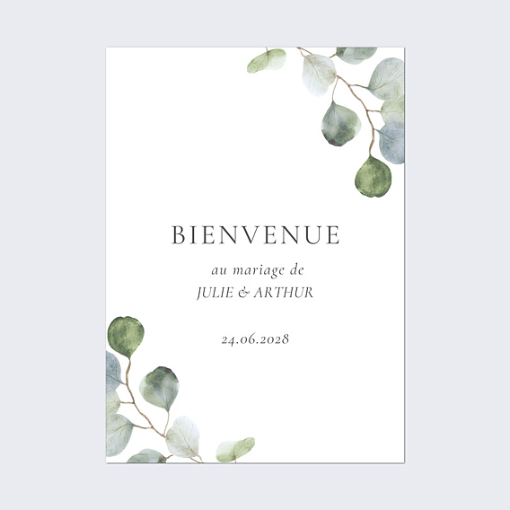 Panneau Mariage Eucalyptus Portrait