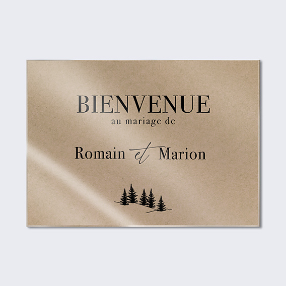 Panneau Mariage Idylle à la montagne