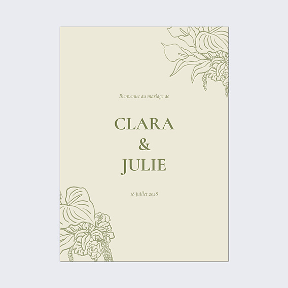 Panneau Mariage Bloom floral