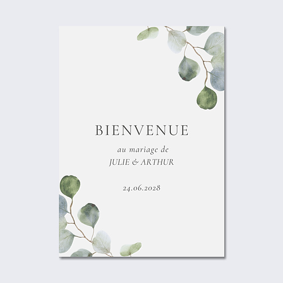 Panneau Mariage Eucalyptus Portrait