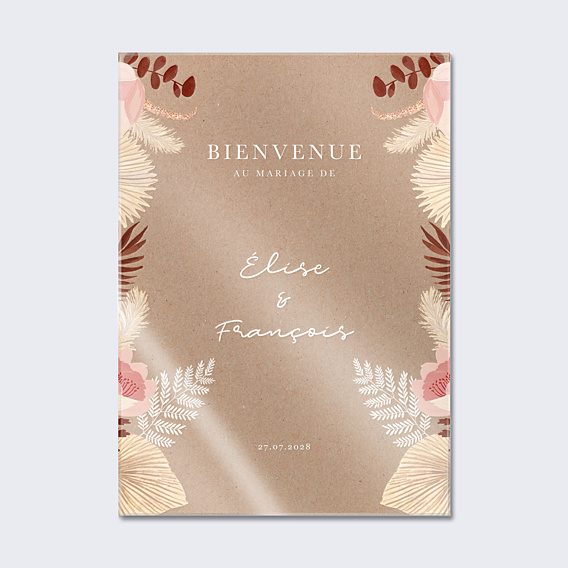 Panneau Mariage Printemps Bohème