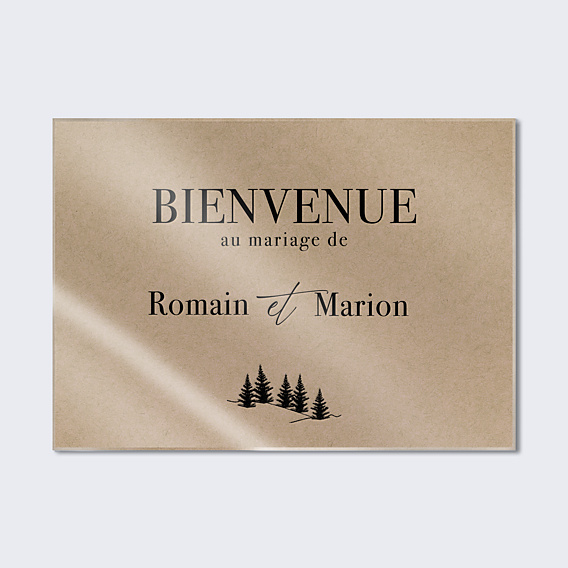 Panneau Mariage Idylle à la montagne
