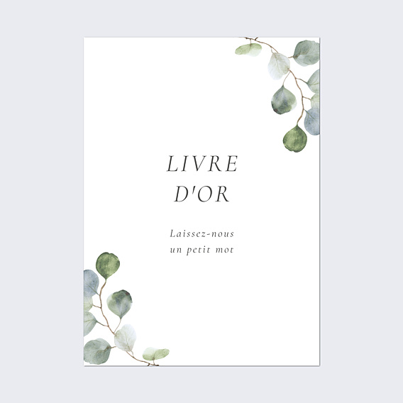 Panneau Mariage Livre d'Or Couronne Eucalyptus