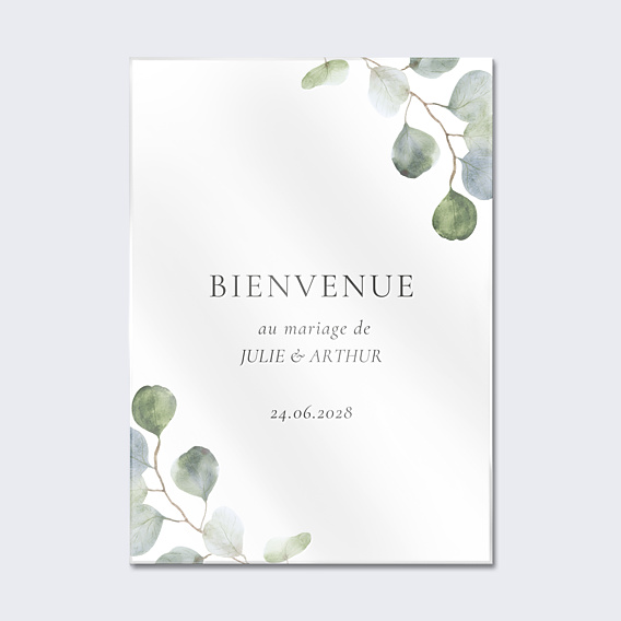 Panneau Mariage Eucalyptus Portrait