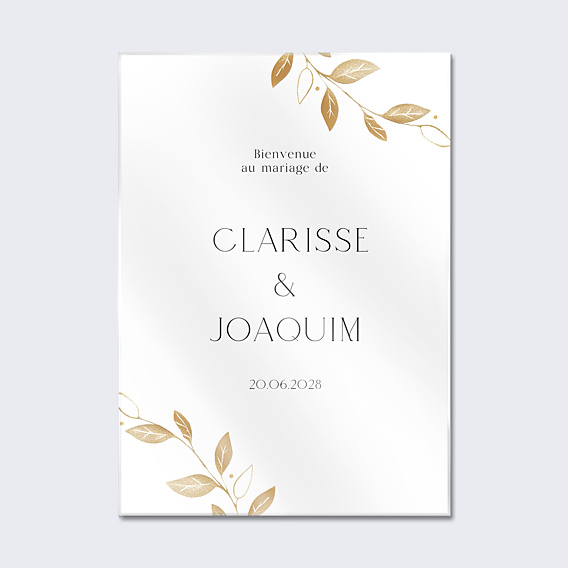 Panneau Mariage Couronne chic