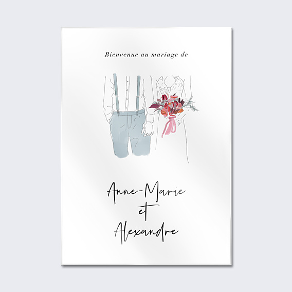 Panneau Mariage Illustration élégance