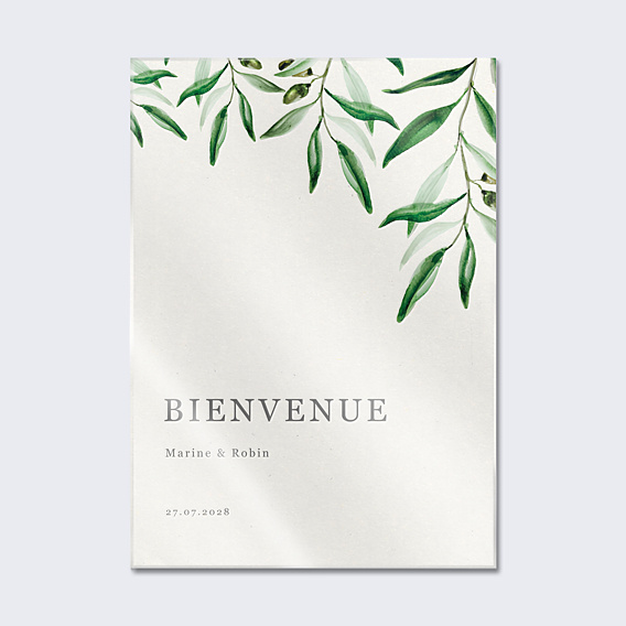 Panneau Mariage Arche et Oliviers