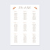 Plan de Table Mariage Flower of Fall