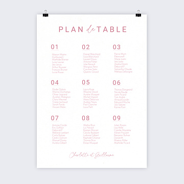 Plan de Table Mariage Maison Lemoine X Popcarte - Ivory