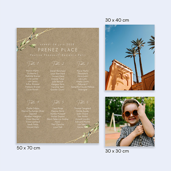 Plan de Table Mariage Modern Love