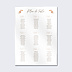 Plan de Table Mariage Flower of Fall