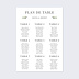 Plan de Table Mariage Végétal Classique