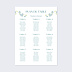 Plan de Table Mariage Petites fleurs bleues