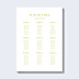 Plan de Table Mariage Amour lumineux