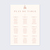 Plan de Table Mariage Botanica