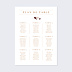 Plan de Table Mariage Étiquette Jardin Sauvage