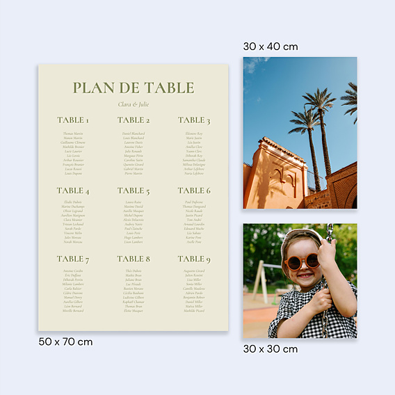 Plan de Table Mariage Bloom floral