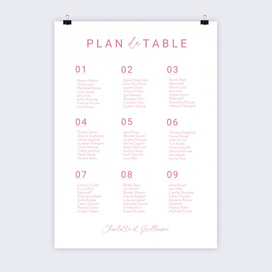 Plan de Table Mariage Maison Lemoine X Popcarte - Ivory