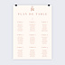 Plan de table mariage Botanica