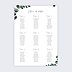 Plan de table mariage Branche d'Eucalyptus