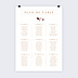 Plan de table mariage Étiquette Jardin Sauvage