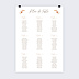Plan de table mariage Flower of Fall