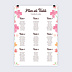 Plan de table mariage Jardin botanique